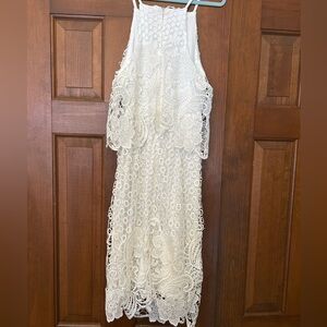 BB Dakota White Lace Mini Dress